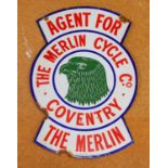 'The Merlin Cycle Co.' enamel sign,