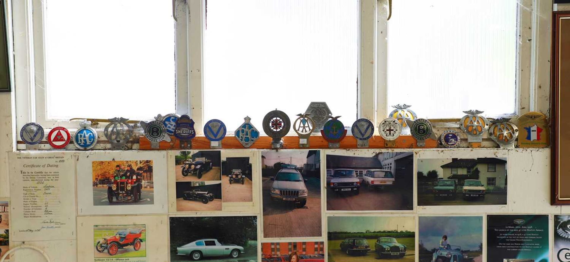 Various enamel motoring badges,