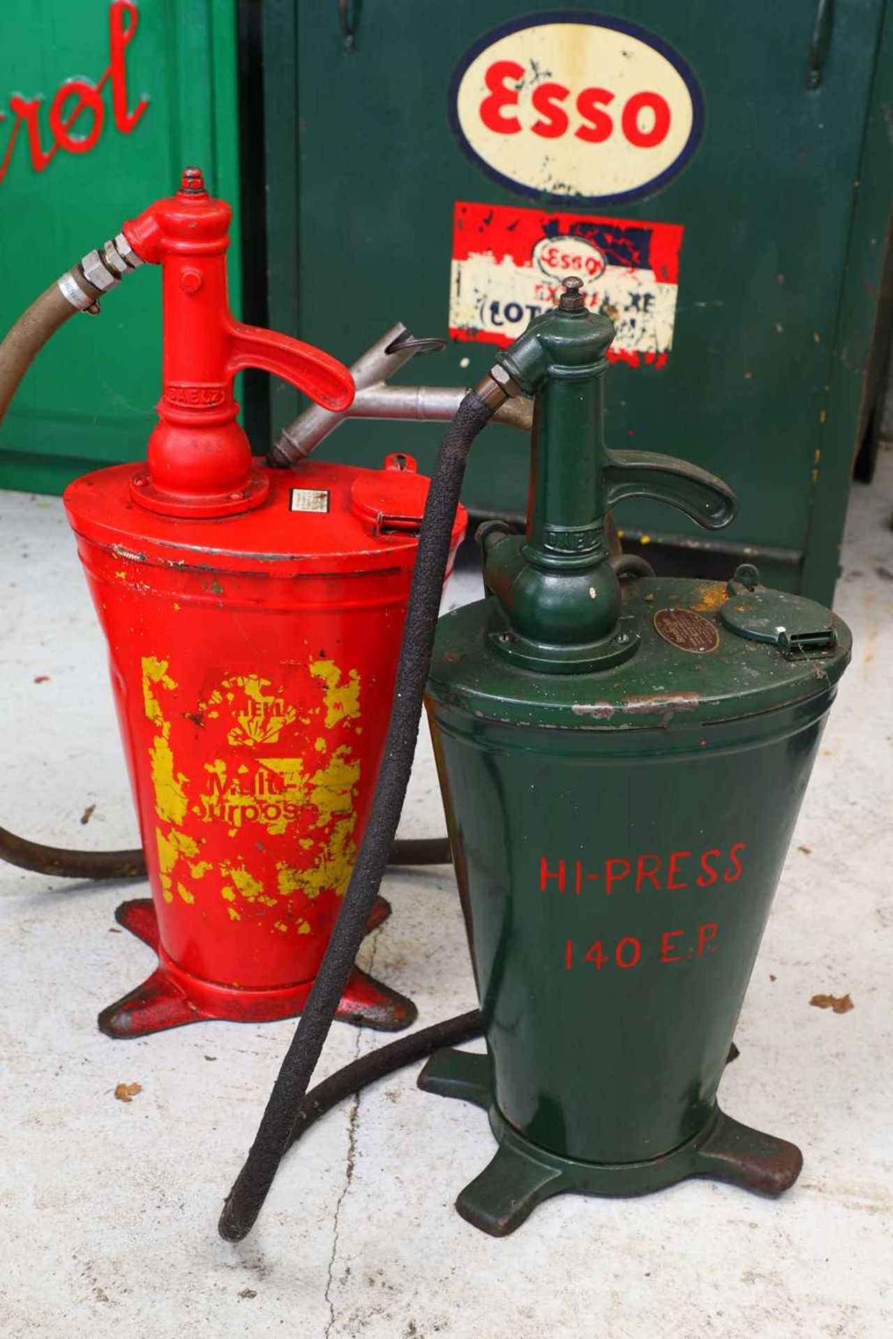 A Shell hand-crank oil dispenser,