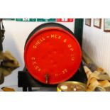 A Shell-Mex & BP Ltd. ninety-gallon oil storage drum,