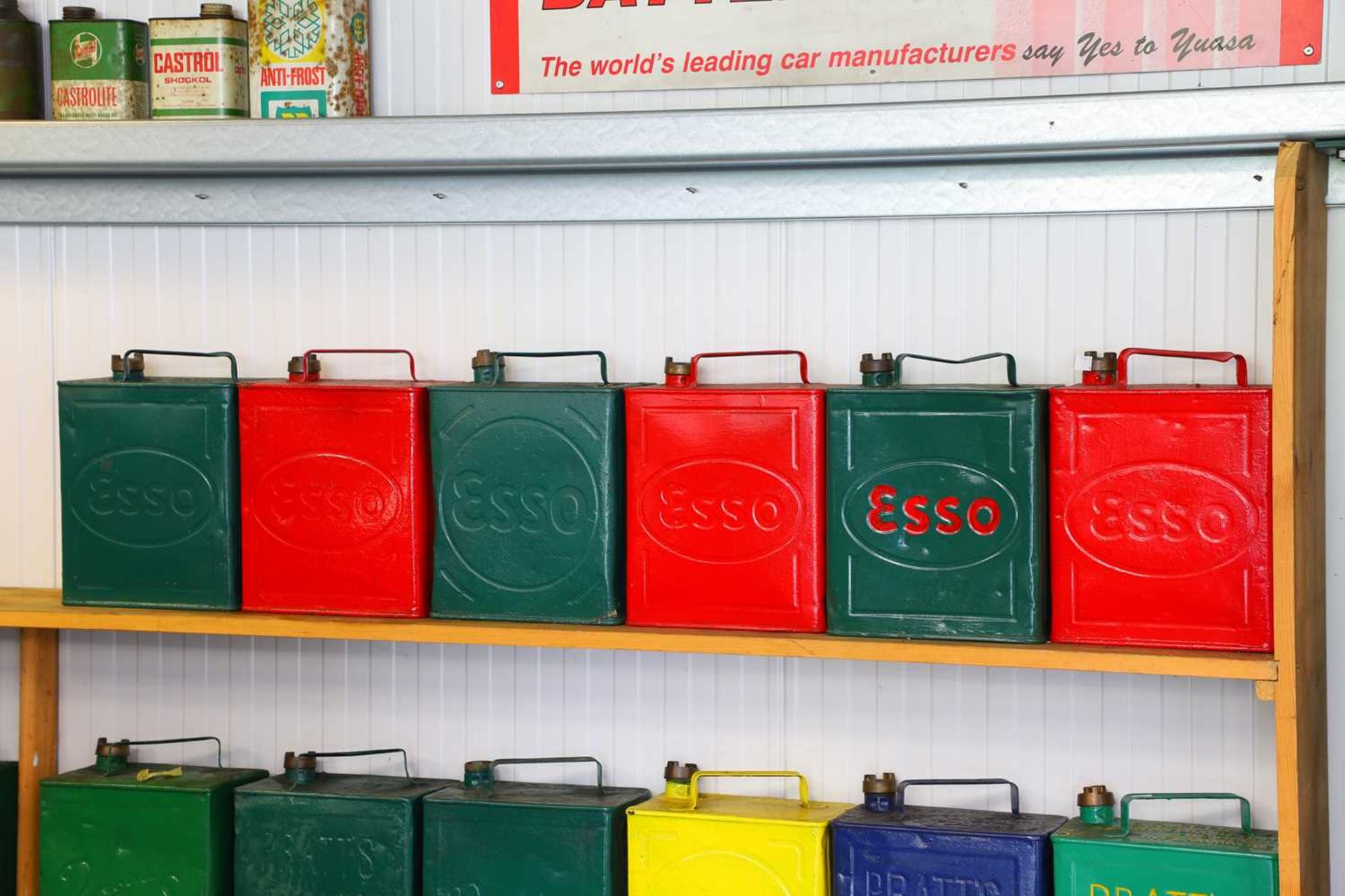 Six Esso two-gallon Valor petrol cans, - Image 2 of 3