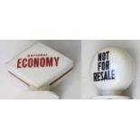 A 'National Economy' petrol pump globe,