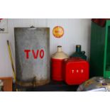 A 'TVO' galvanised storage tank,
