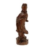 A Chinese wood figure,