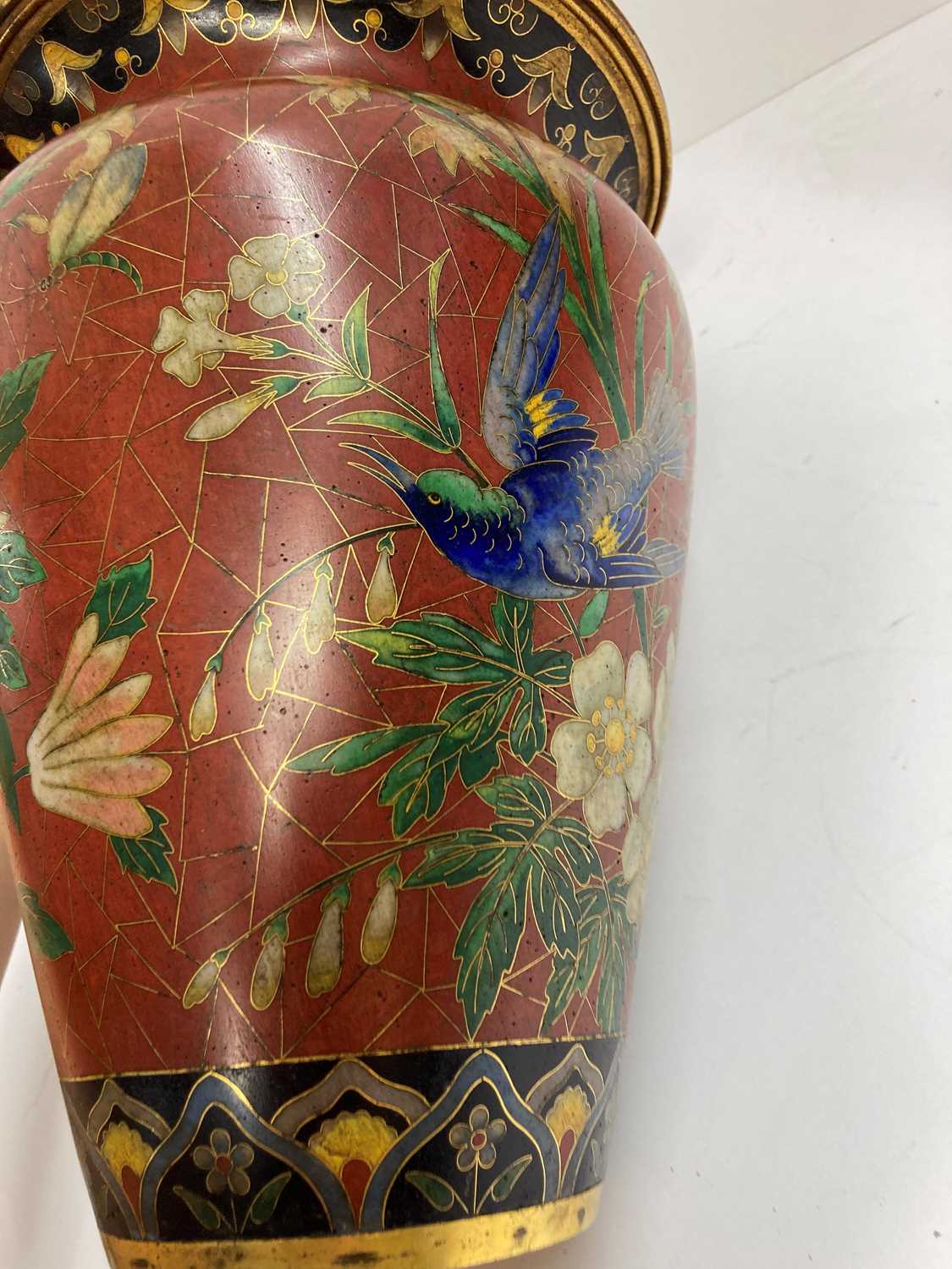 A Japanese cloisonné vase, - Image 19 of 20