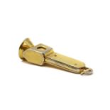 A 9ct gold cigar cutter