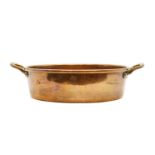 A Victorian copper preserve pan