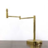 A brass lacquered table lamp,
