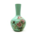 A Chinese green glazed vase,