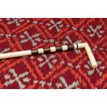 A whalebone walking stick,