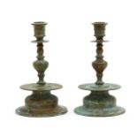 A pair of Swedish 'Model 96' brass candlesticks,