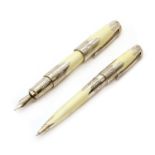 A pair of Dupont Olympio limited edition pens