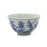 A Chinese blue and white tea bowl,