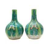 A pair of Chinese famille verte vases,