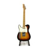 A left handed Mexican Fender Telecaster,