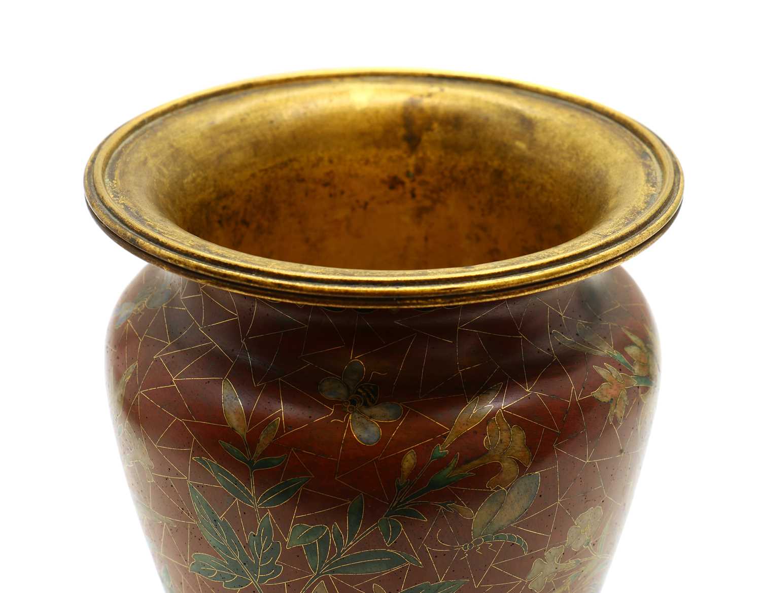 A Japanese cloisonné vase, - Image 7 of 20