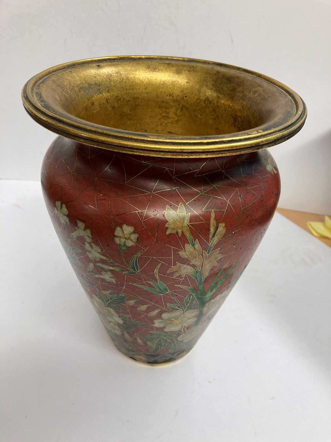 A Japanese cloisonné vase, - Image 11 of 20