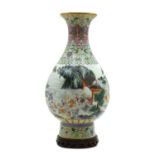 A Chinese famille rose vase,