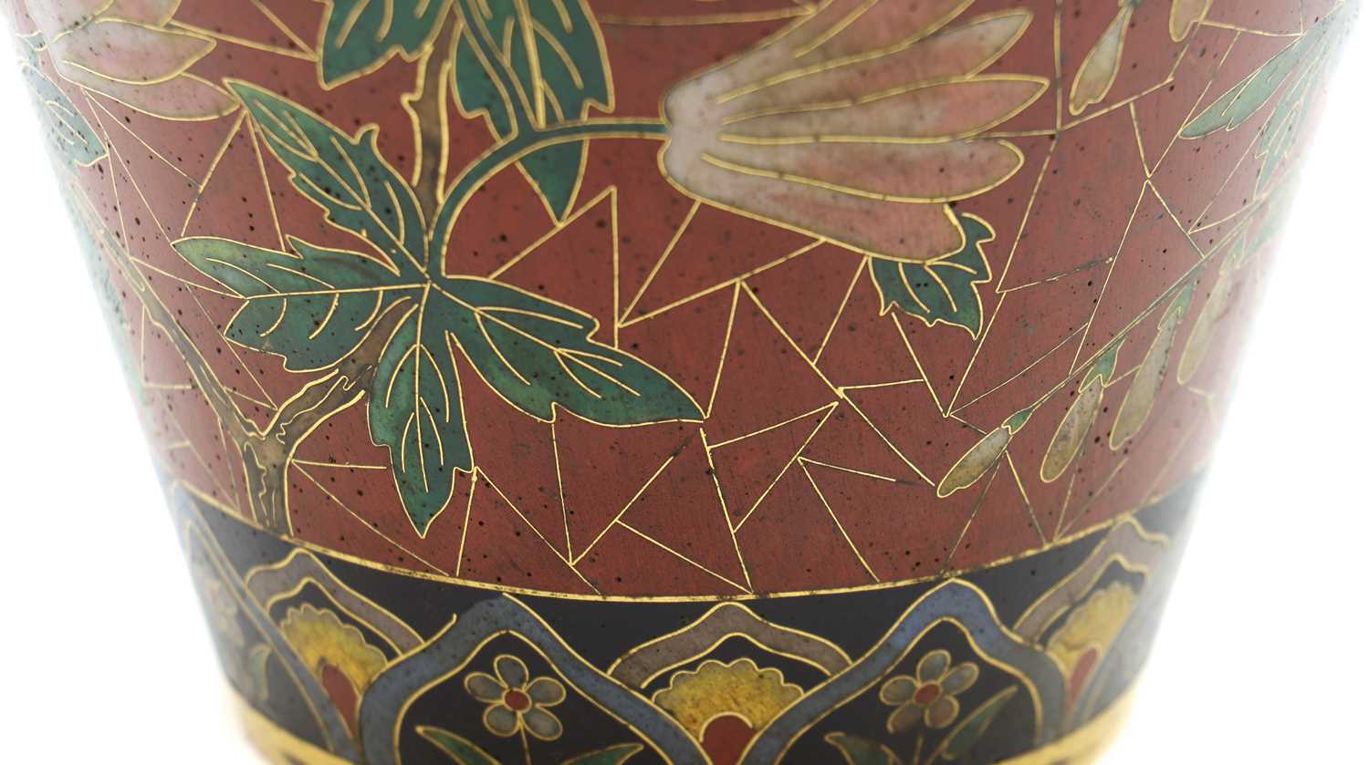 A Japanese cloisonné vase, - Image 8 of 20