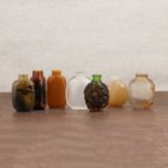 A collection of seven Chinese snuff bottles,