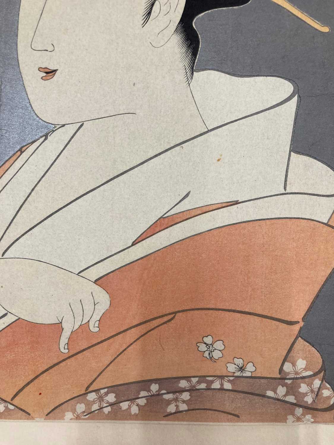 Three Japanese woodblock prints, - Image 38 of 40