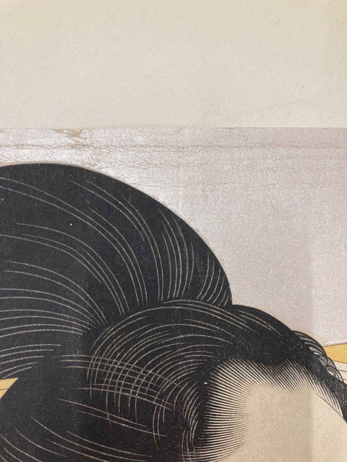 Three Japanese woodblock prints, - Image 22 of 40
