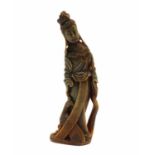 A Chinese horn figure,