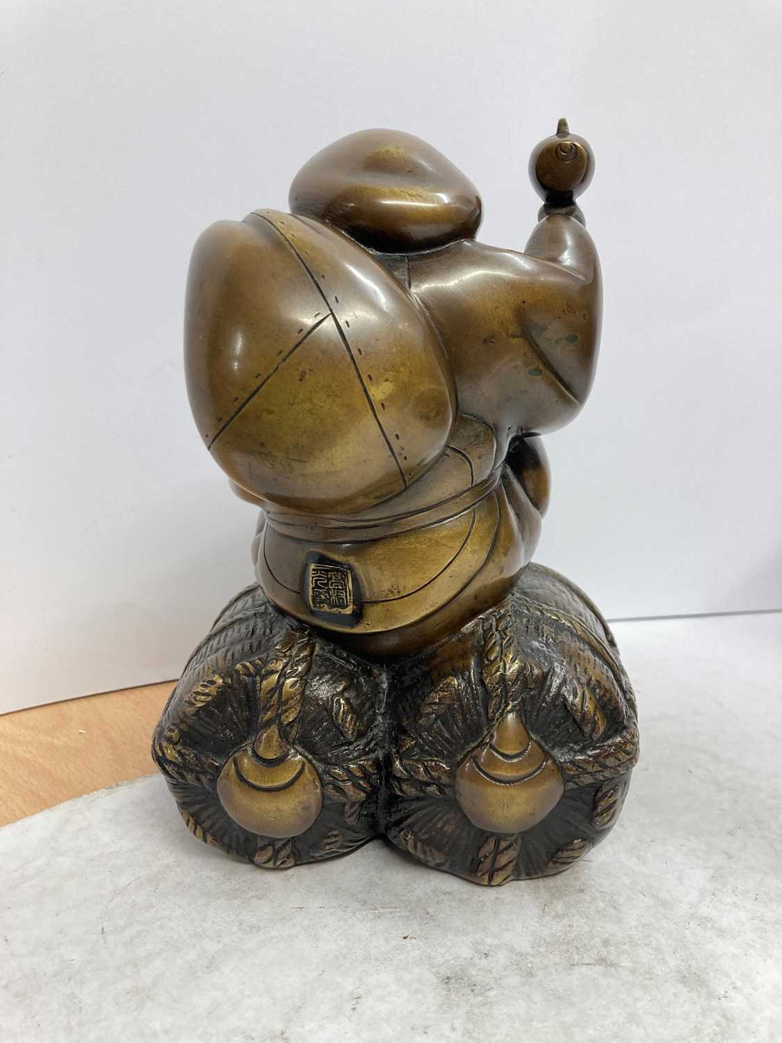 A Japanese bronze figure, - Image 12 of 14
