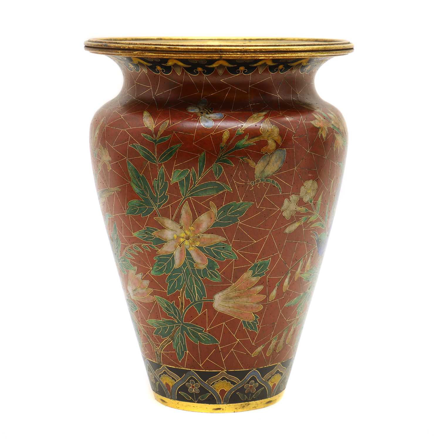 A Japanese cloisonné vase, - Image 4 of 20