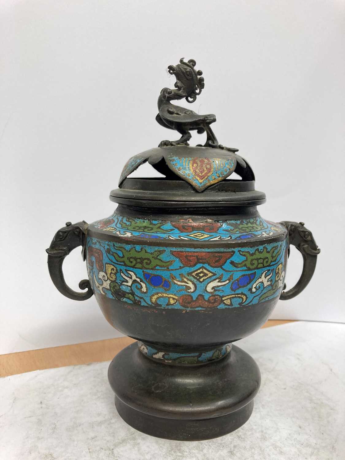 A Japanese cloisonné koro, - Image 23 of 25