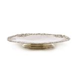 A silver cake stand