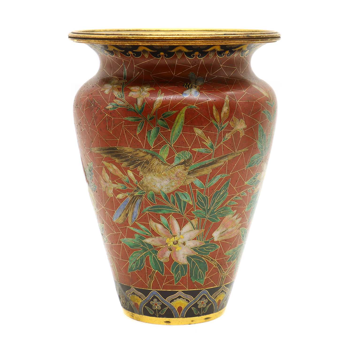 A Japanese cloisonné vase, - Image 3 of 20