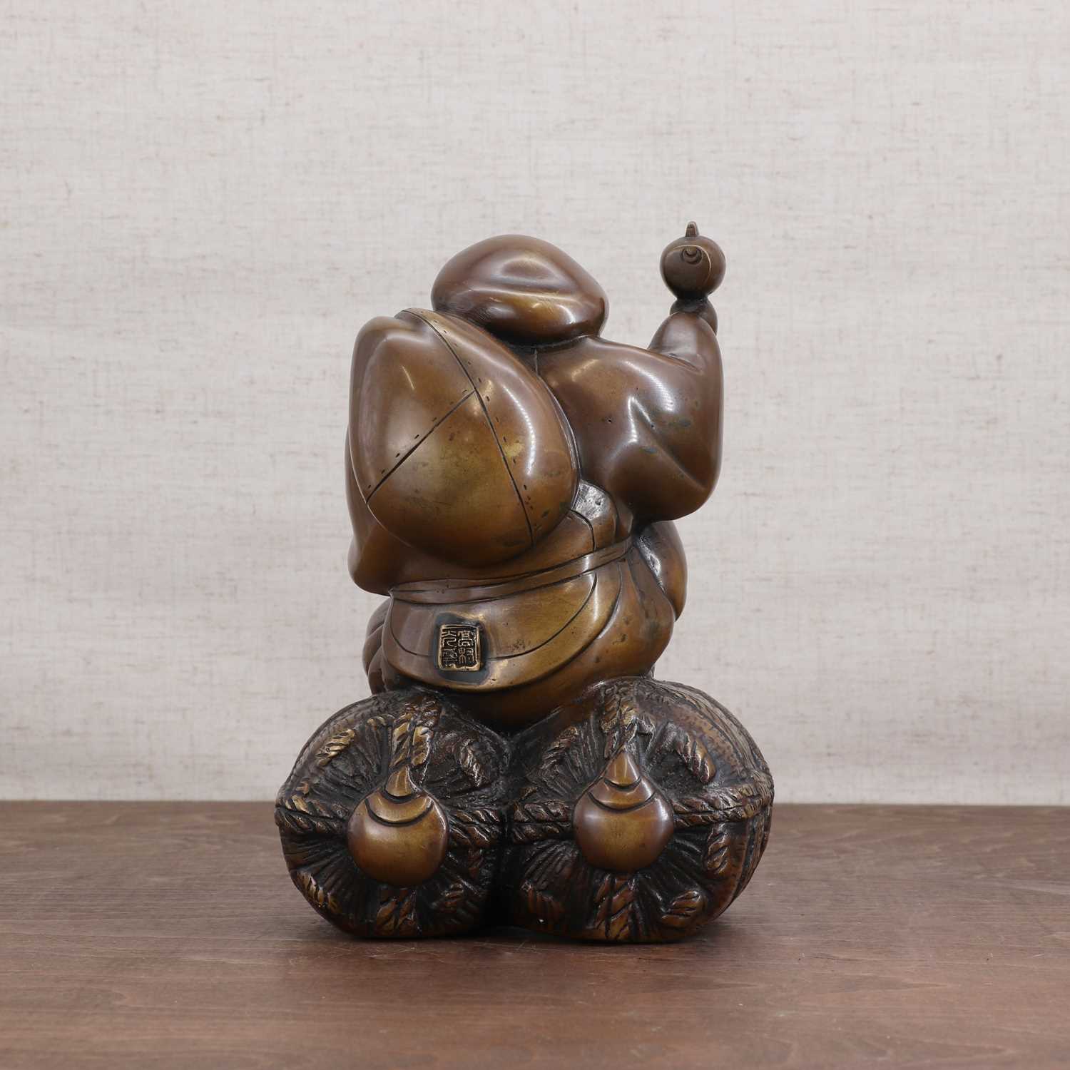 A Japanese bronze figure, - Image 3 of 14