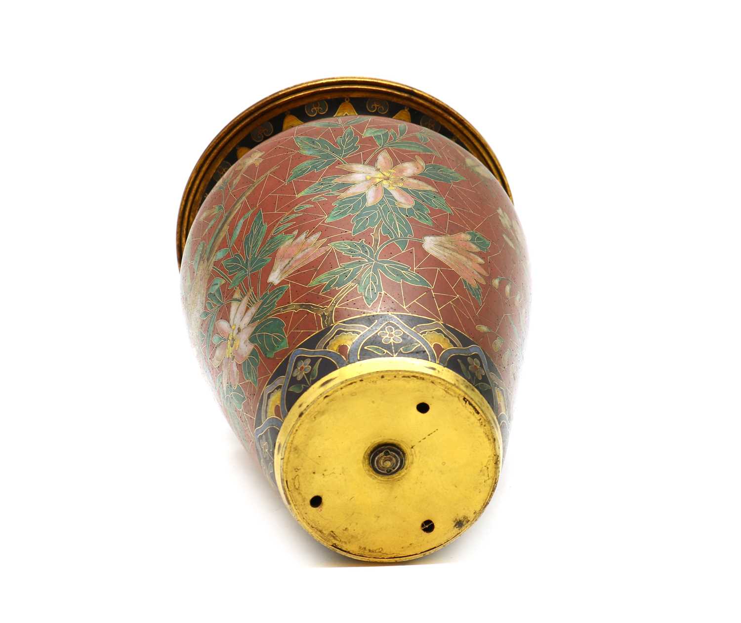 A Japanese cloisonné vase, - Image 5 of 20