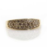 A 9ct gold diamond ring,