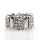 An Italian diamond set band ring,