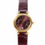 A ladies' gold plated Raymond Weil quartz strap watch,