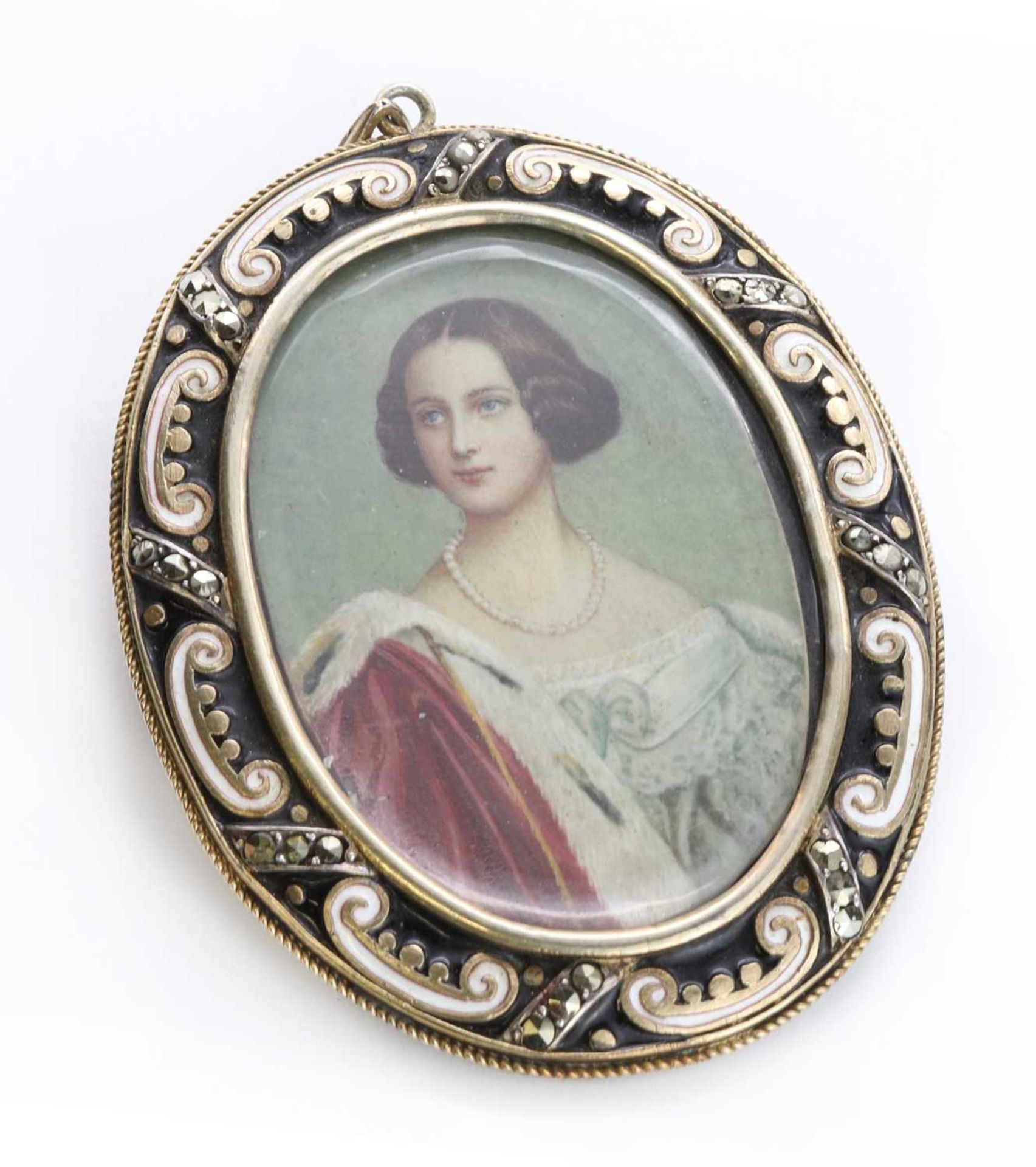 A portrait miniature of Marie of Prussia as Crown Princess of Bavaria,