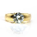 A single stone diamond ring, by Crown Juwelen of Hamburg,