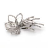 A diamond set spray brooch,