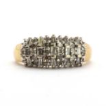 An 18ct gold diamond cluster ring,