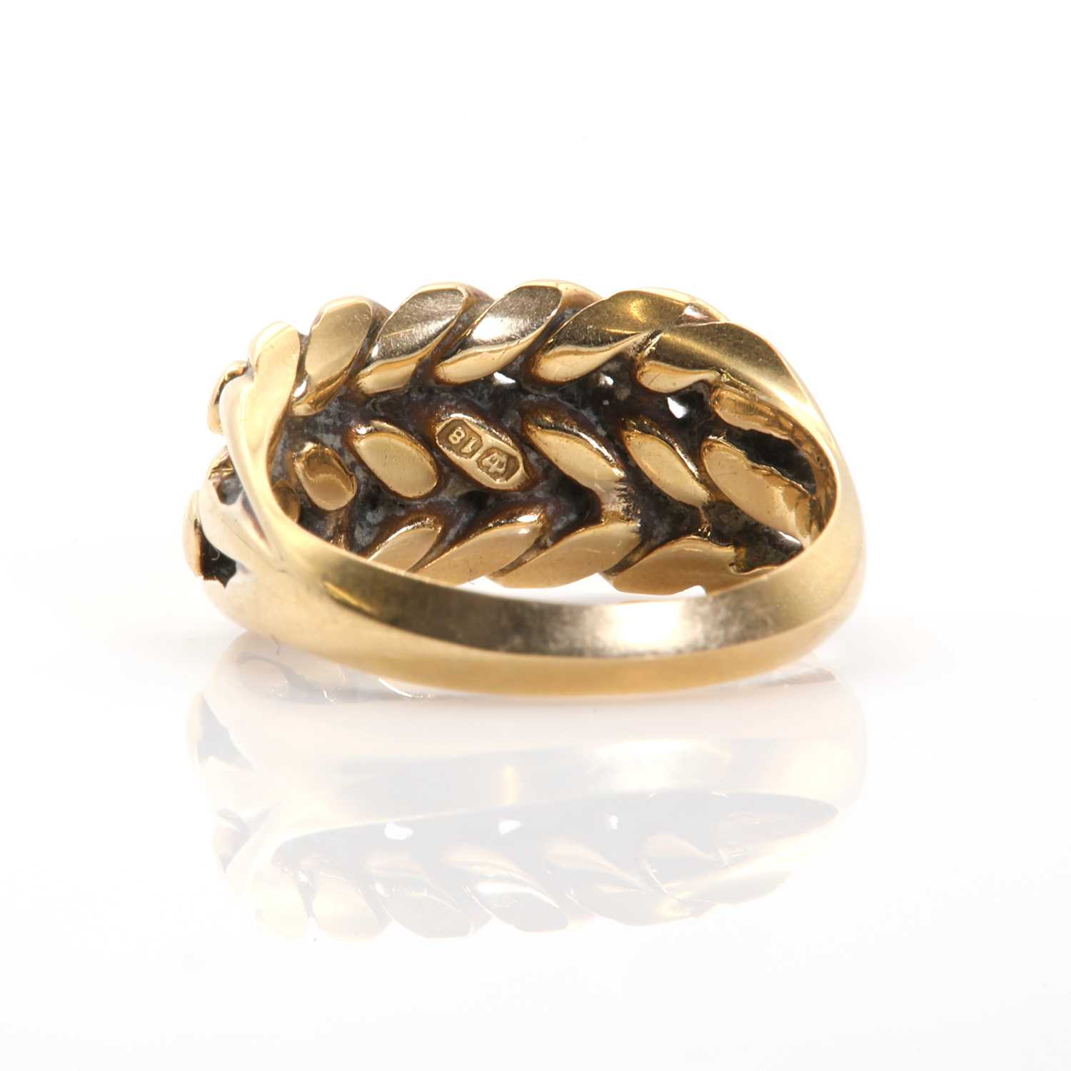An 18ct gold keepers ring, - Image 3 of 3