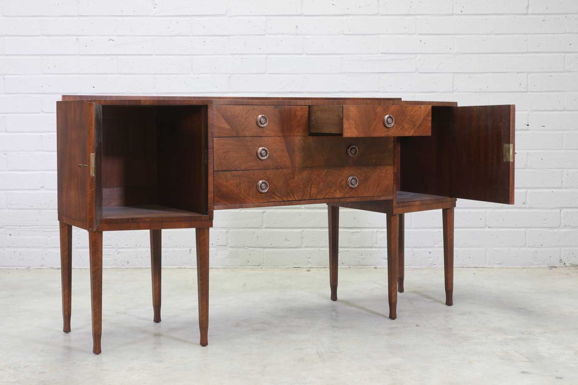 An Art Deco mahogany and inlaid sideboard, - Image 2 of 6