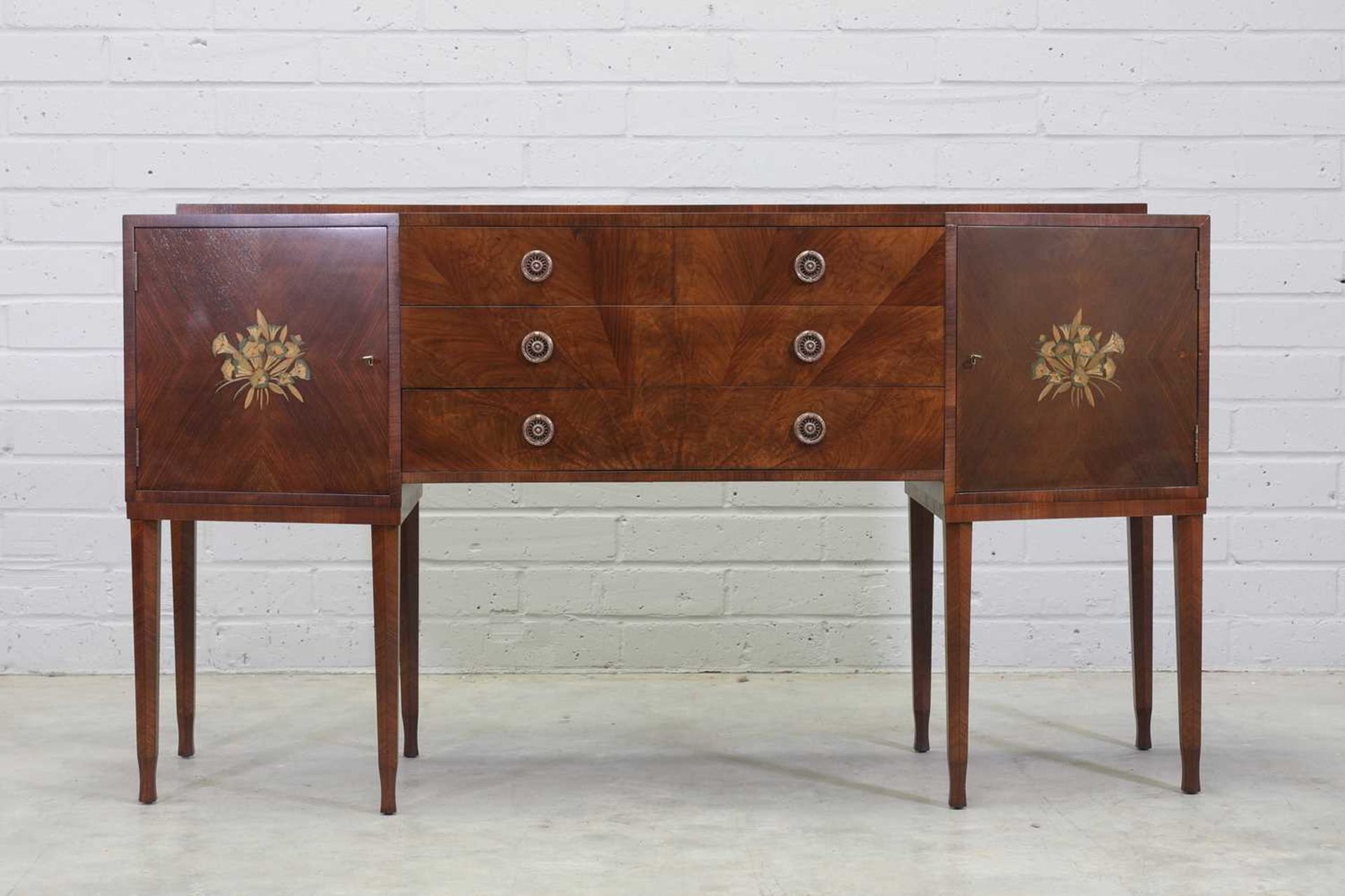 An Art Deco mahogany and inlaid sideboard, - Image 3 of 6