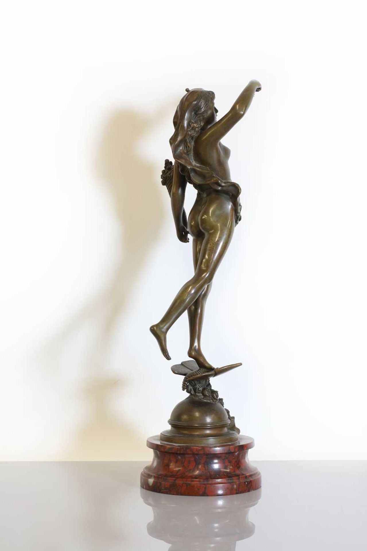 A French Art Nouveau bronze figure, - Image 3 of 6
