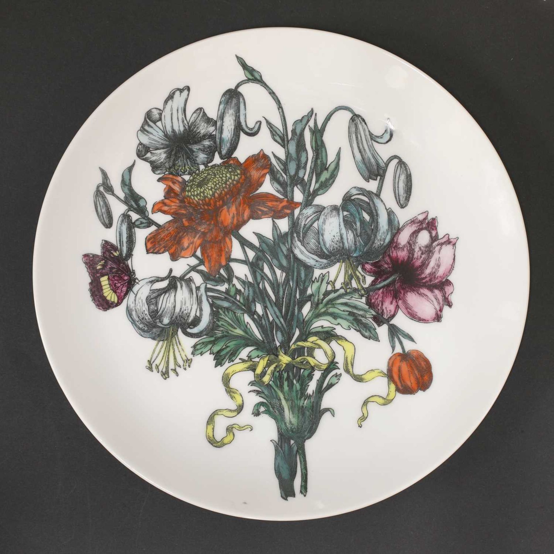 A set of eight Italian Fornasetti 'Fiori' porcelain plates, - Image 2 of 10