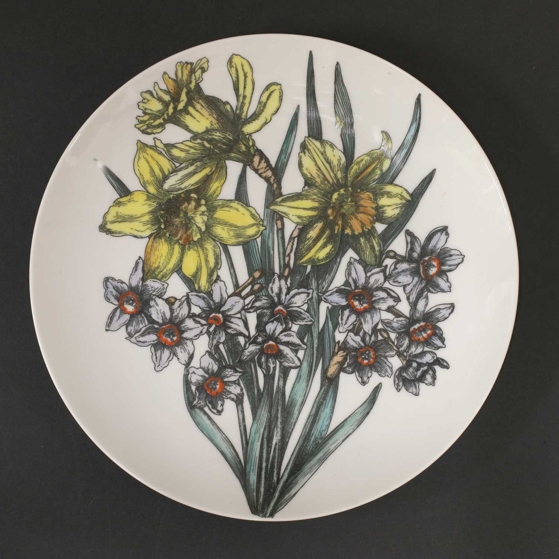 A set of eight Italian Fornasetti 'Fiori' porcelain plates, - Image 9 of 10