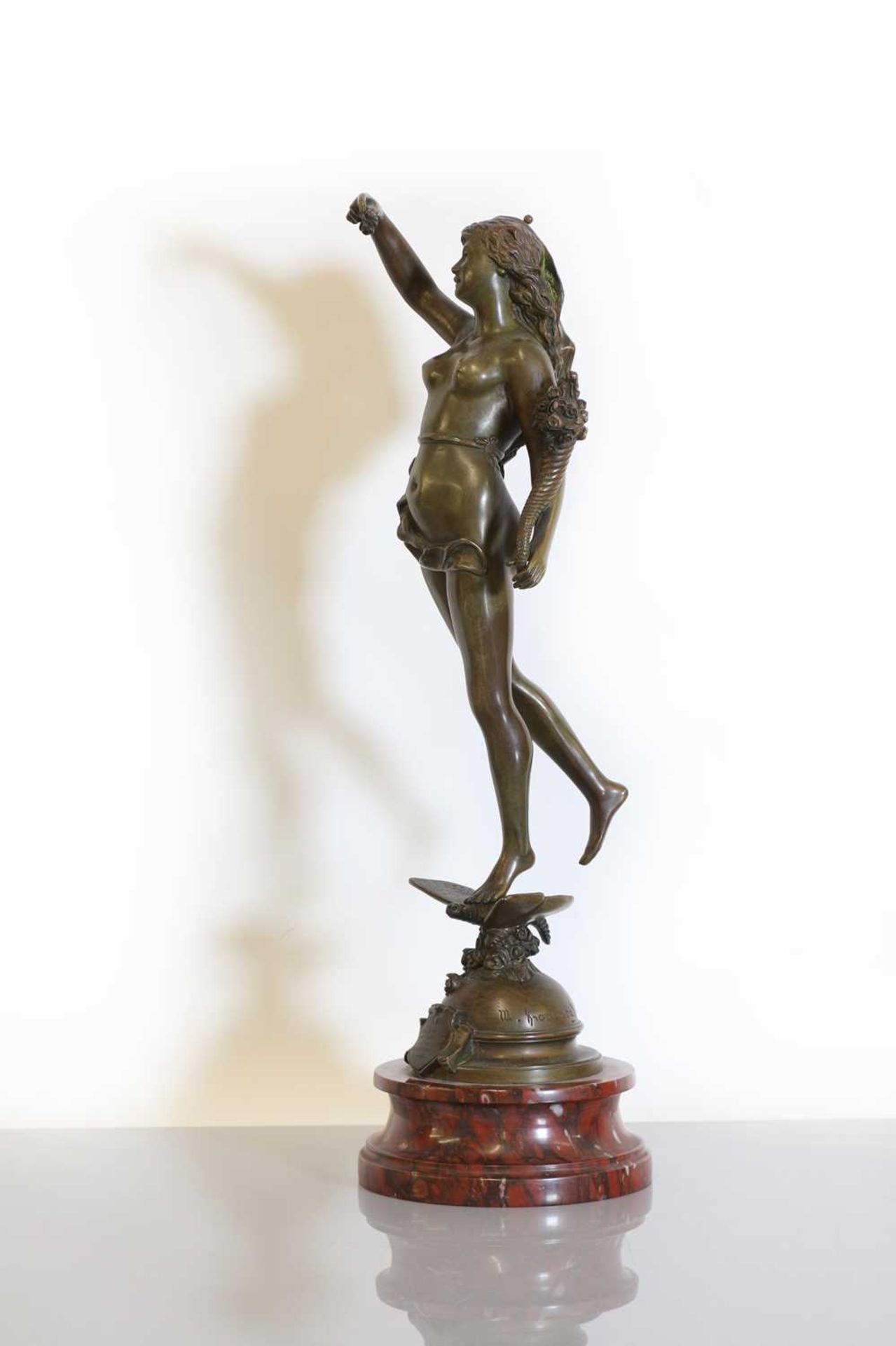 A French Art Nouveau bronze figure, - Image 2 of 6