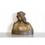 A Goldscheider Art Nouveau terracotta bust,