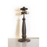 An Art Deco bronze table lamp,